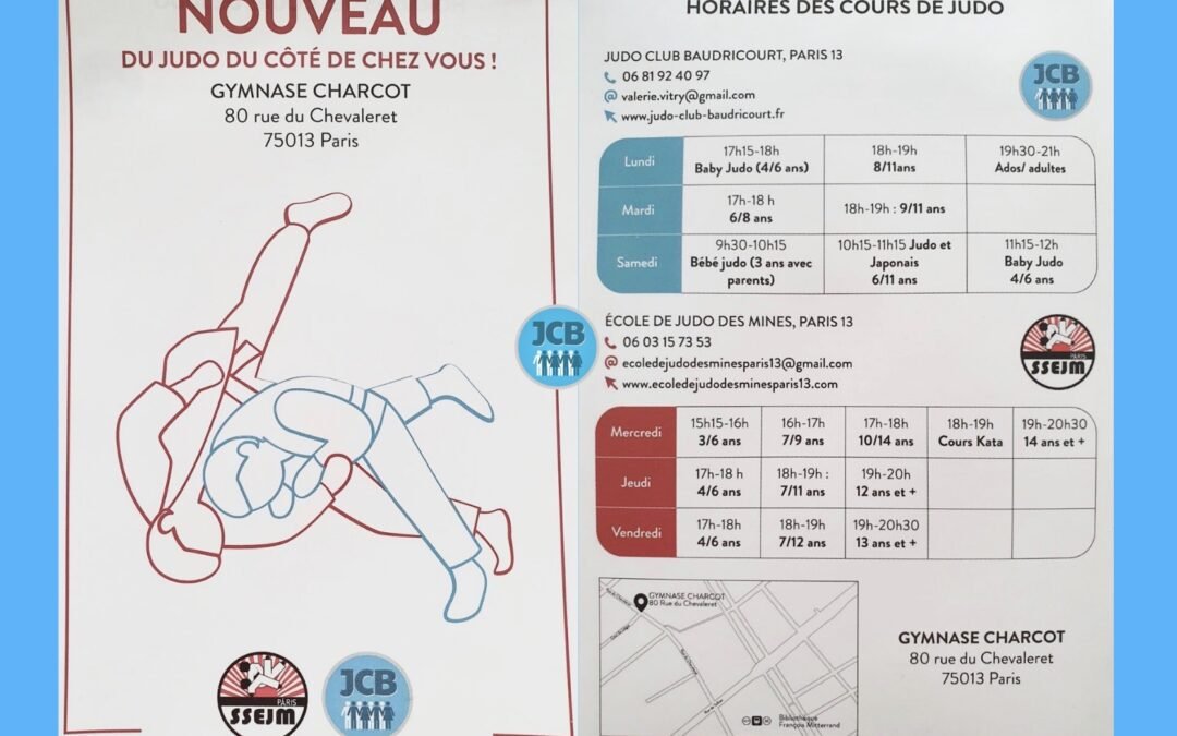 Nouveau, du judo du côté de chez vous !