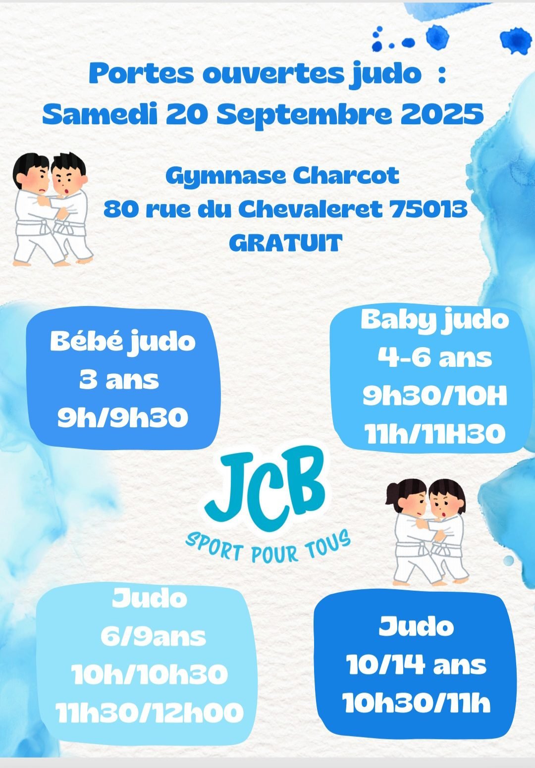 PORTES OUVERTES JUDO – Samedi 20 septembre 2025