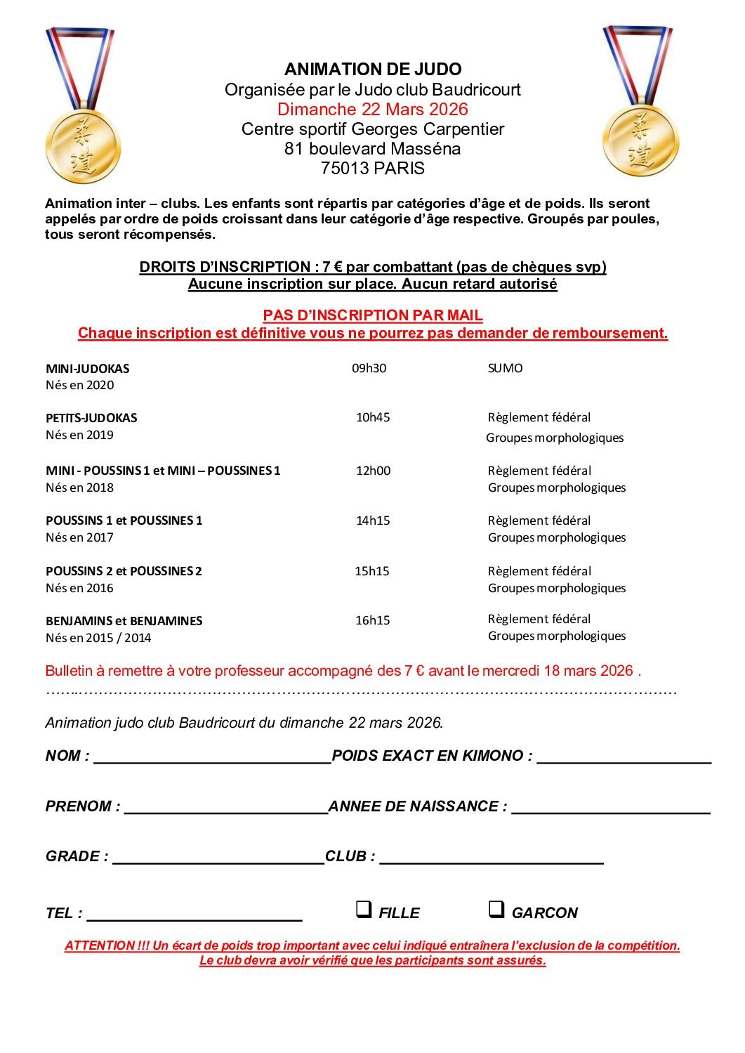 Compétition du Club